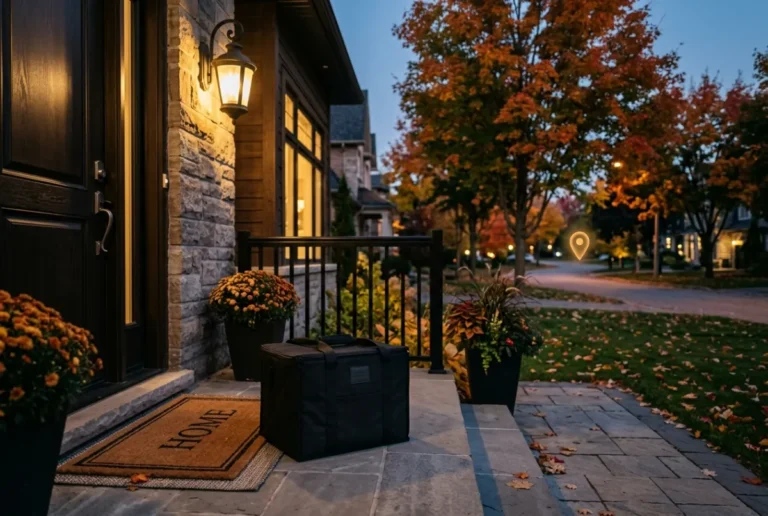 Cannabis delivery bag on a Thornhill doorstep — same-day weed delivery Thornhill
